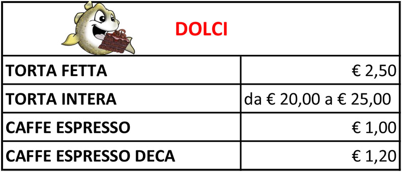 Menù Dolci